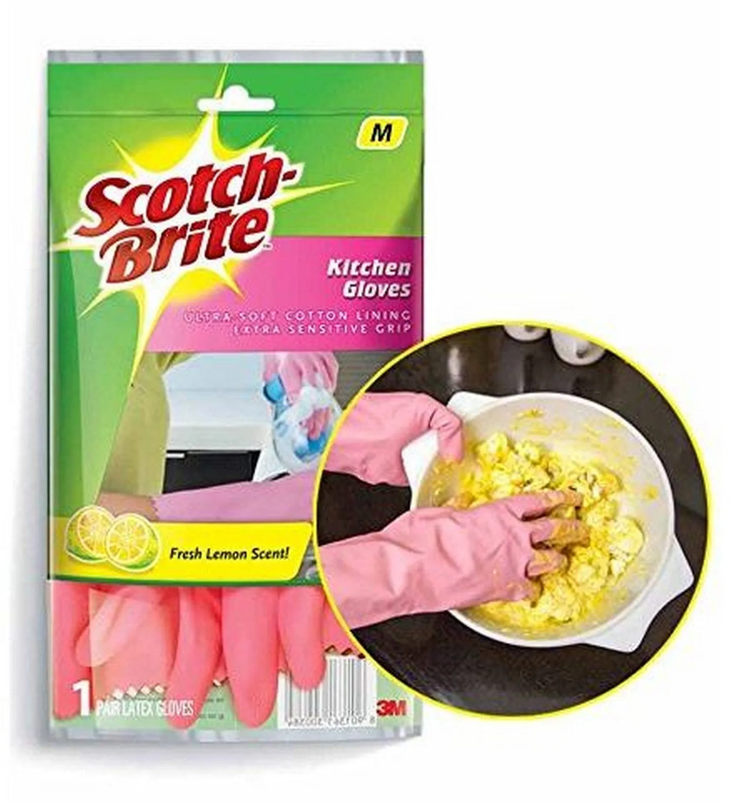 3M Scotch-Brite Kitchen Gloves (Medium)