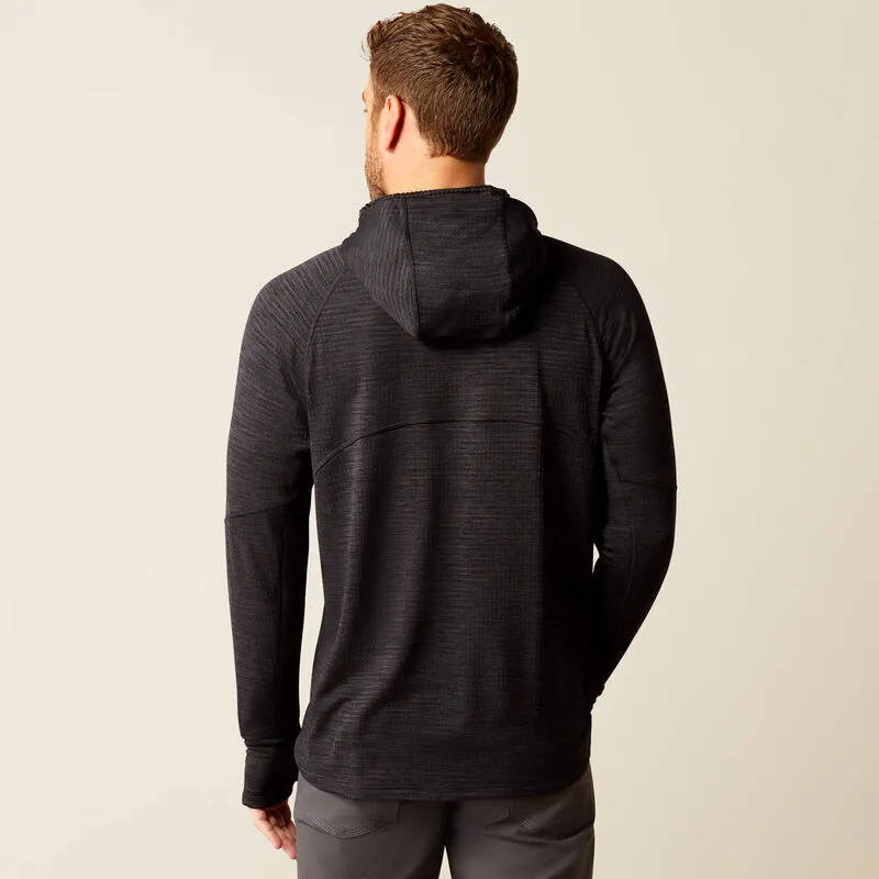 ARIAT MENS REBAR GRIDWORK HOODIE BLACK