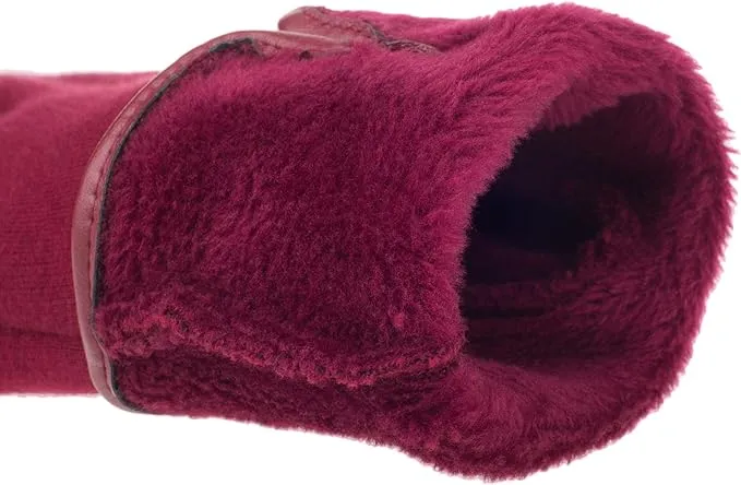 Dainty Ladies' Winter Touchscreen Gloves, Fleece Lined with Bow