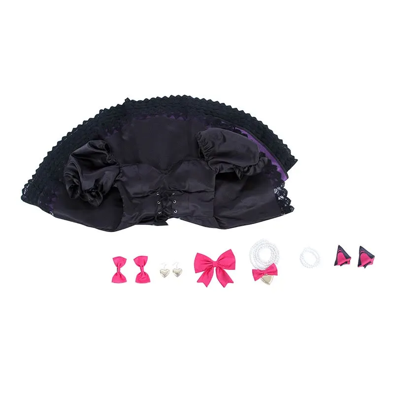 Game Overwatch OW D.Va DVA Hana Song pioneer black Dress Video Cosplay Costume