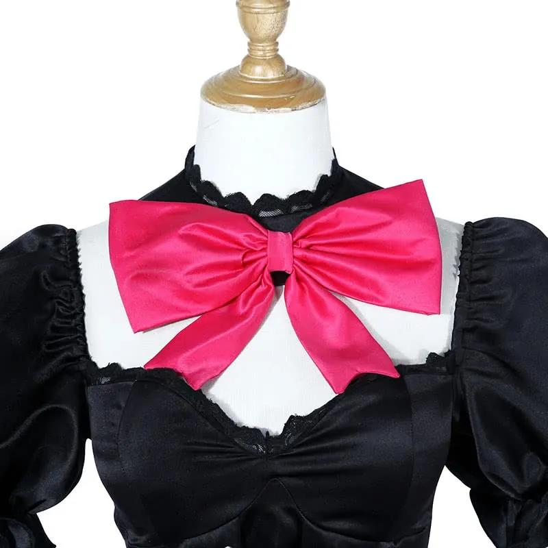 Game Overwatch OW D.Va DVA Hana Song pioneer black Dress Video Cosplay Costume