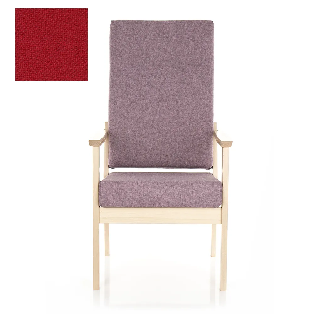 High Back Single Chair - Chilli