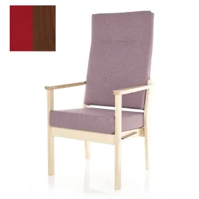 High Back Single Chair - Chilli