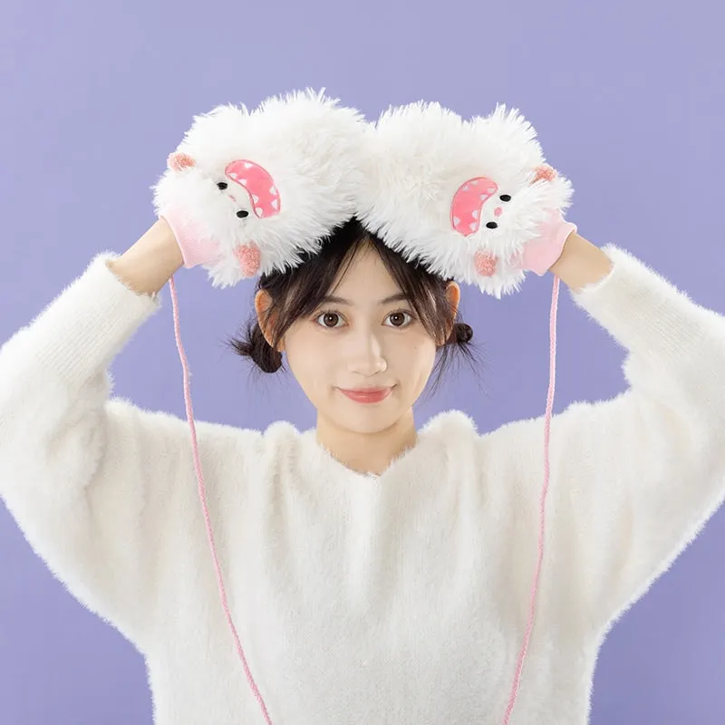 Kawaii Cute Little Monster Plush Gloves