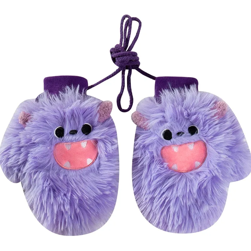 Kawaii Cute Little Monster Plush Gloves