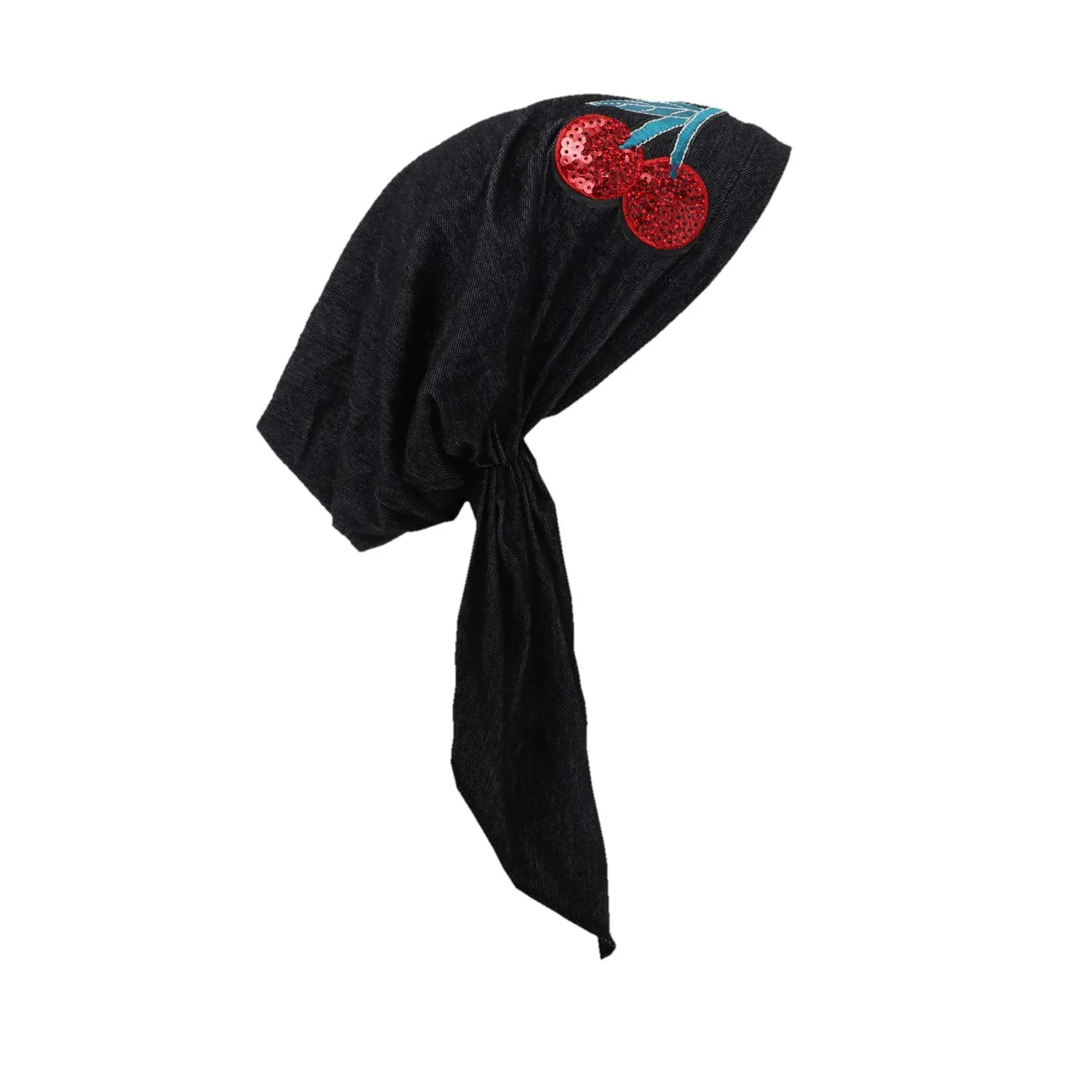 Landana Headscarves Pretied with Large Sequin Cherries