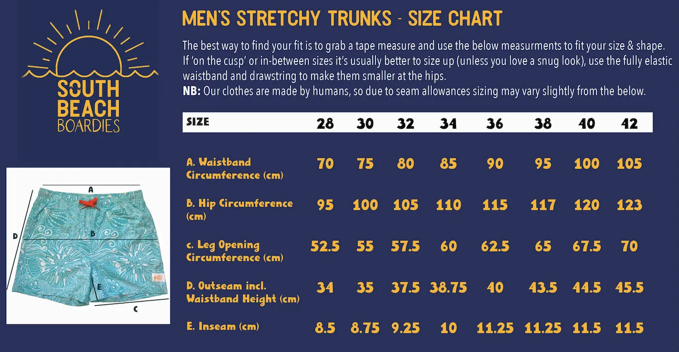 Men's Stretchy Trunks: Cammoflock