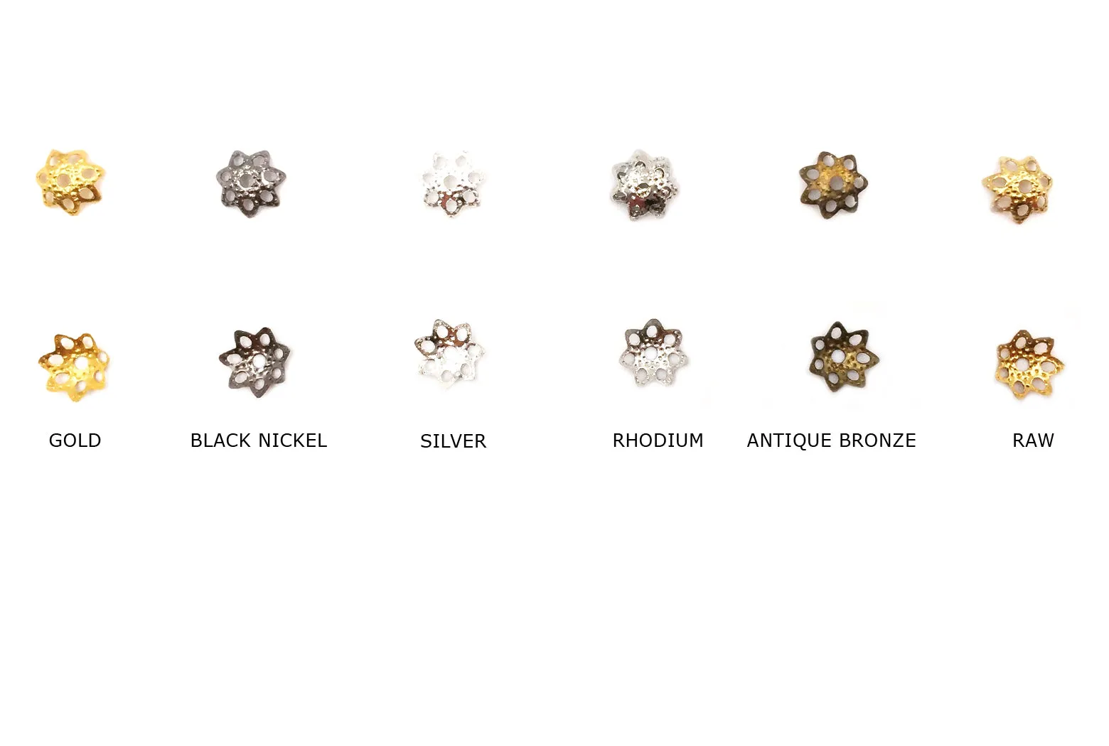 MP2250 Filigree Floral Bead Cap 5.5mm CHOOSE COLOR BELOW