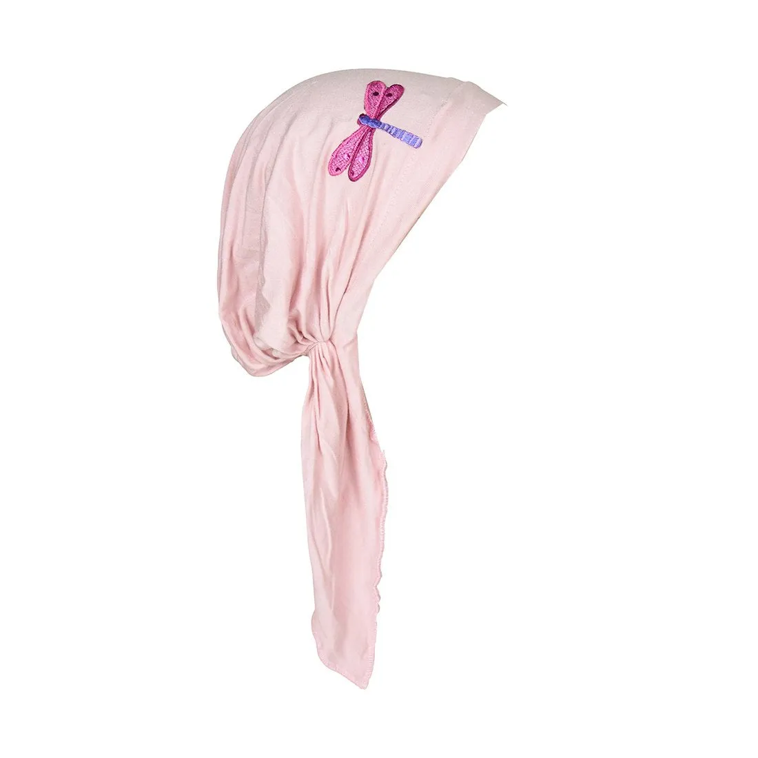Pretied Head Scarf Sequin Dragonfly Modesty Chemo Cap