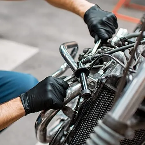 Tactical Pro Disposable Black Nitrile Gloves, XL (Singles or Case)