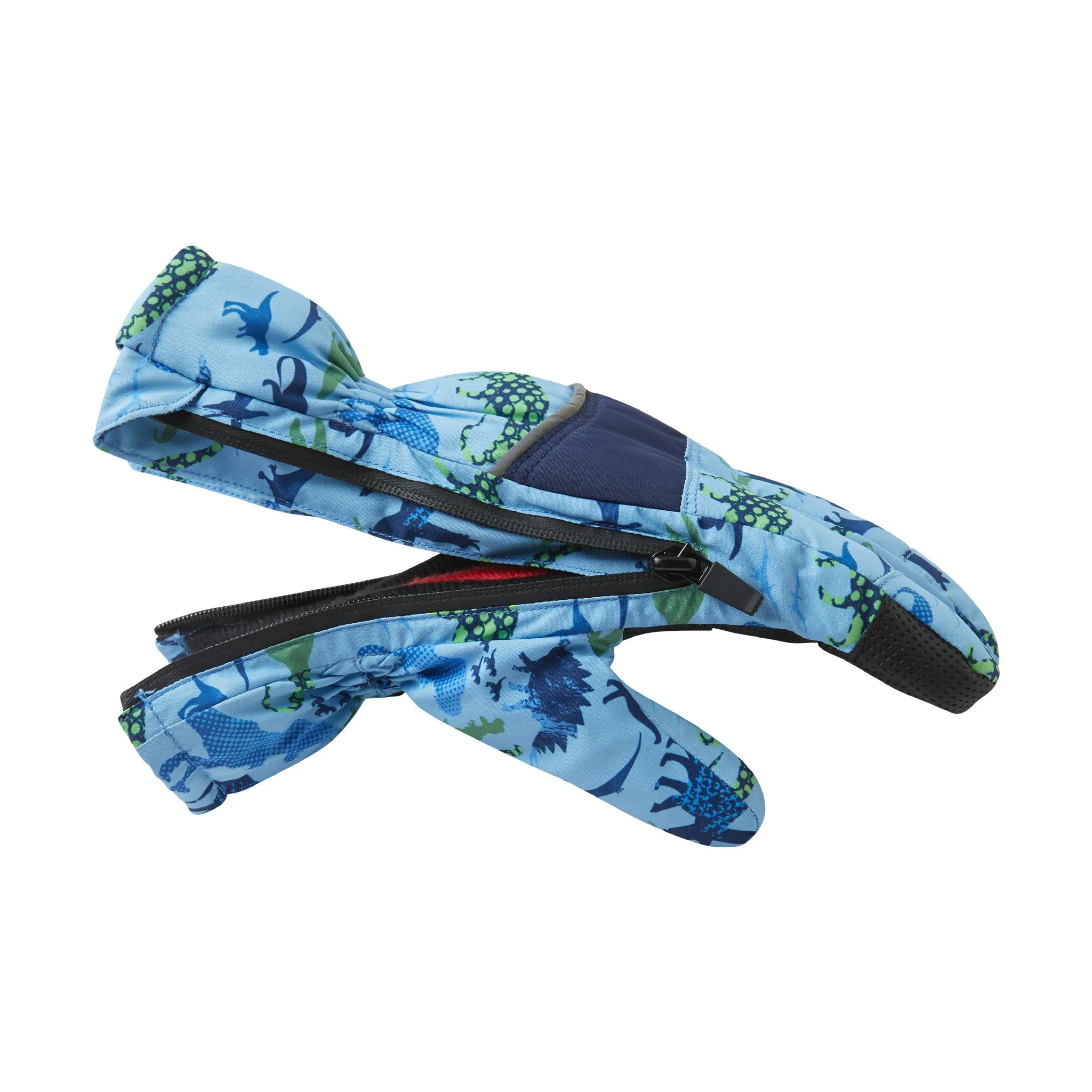 Winter & Ski Glove powered by ZIPGLOVE™ TECHNOLOGY | Blue Dinosaurs