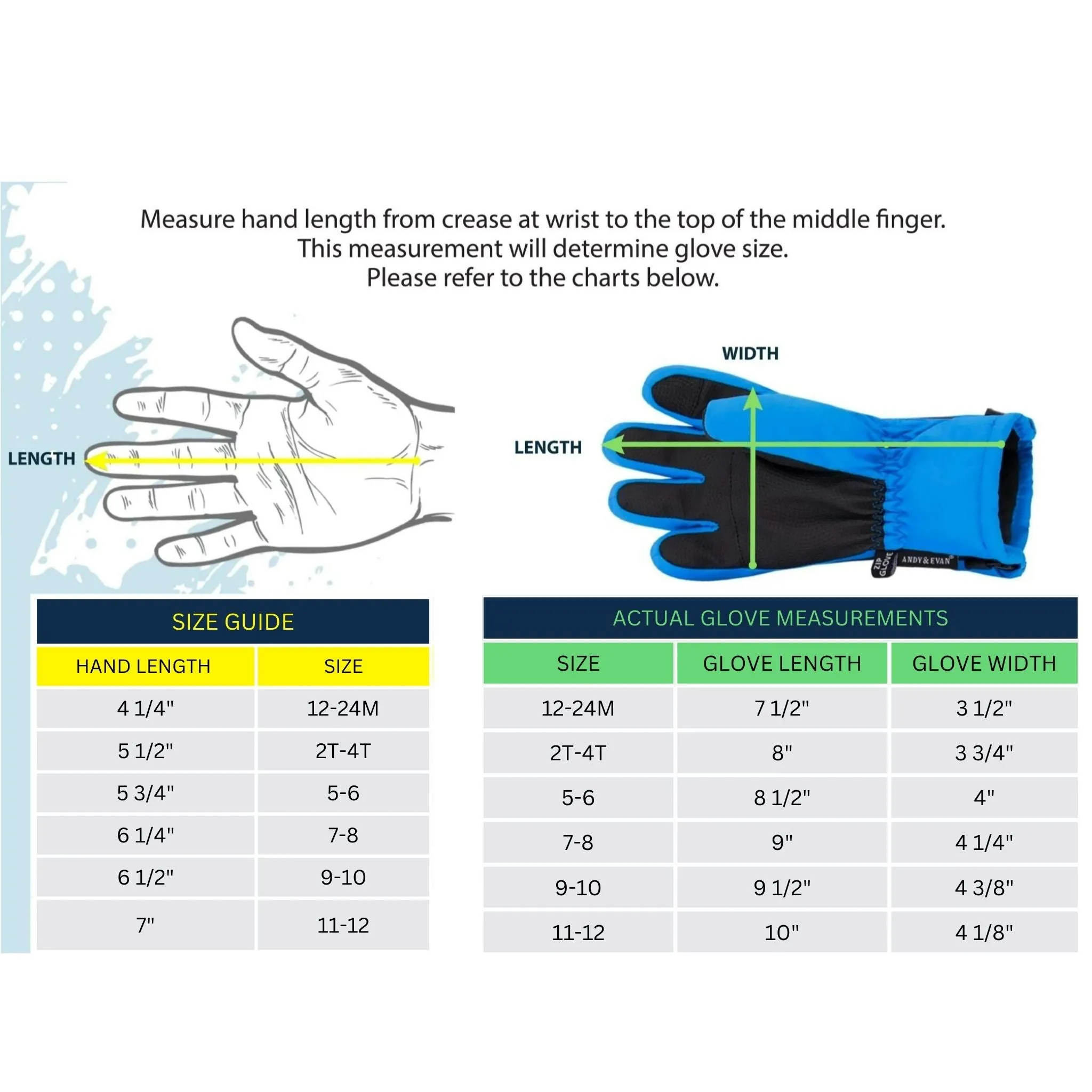 Winter & Ski Glove powered by ZIPGLOVE™ TECHNOLOGY | Blue Dinosaurs