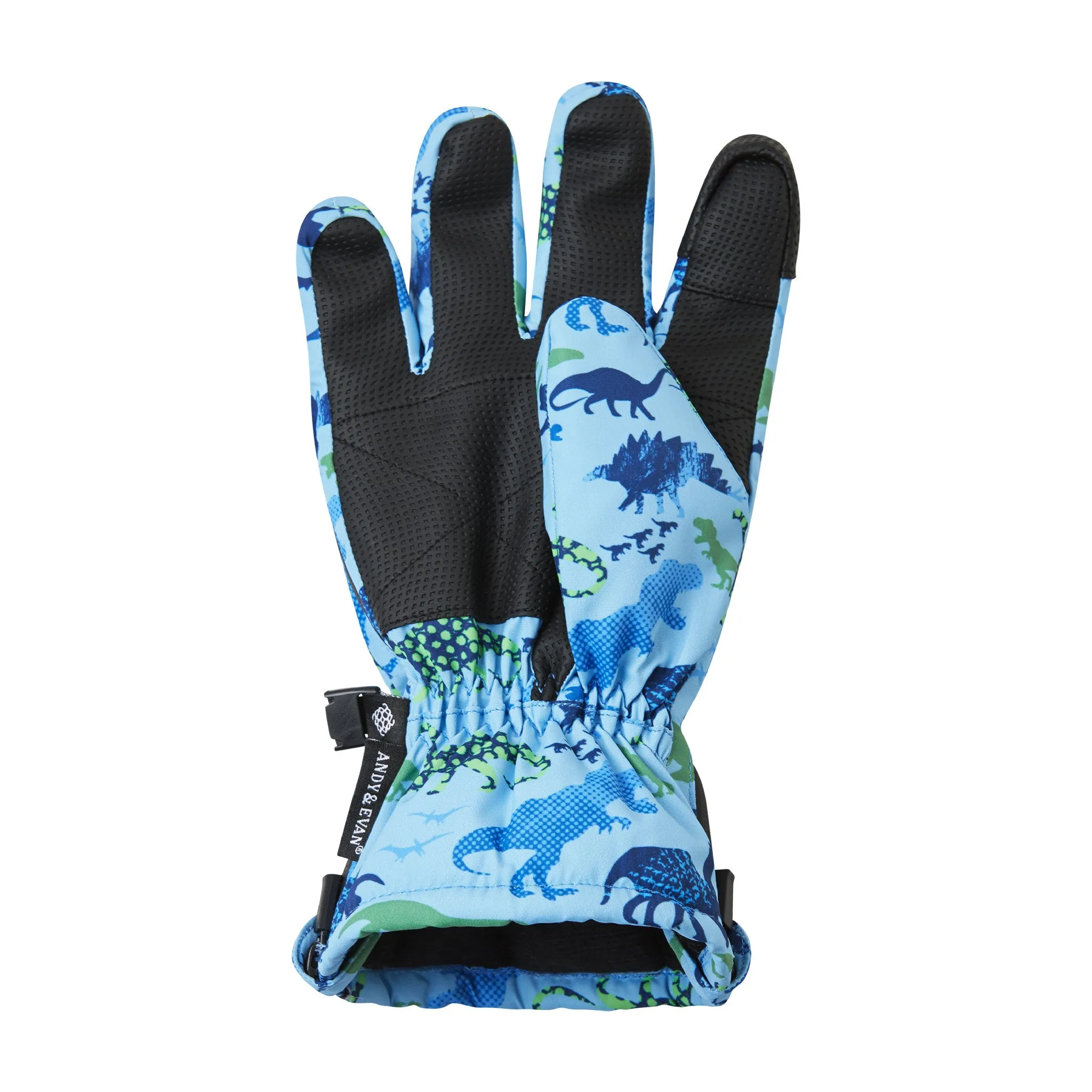 Winter & Ski Glove powered by ZIPGLOVE™ TECHNOLOGY | Blue Dinosaurs
