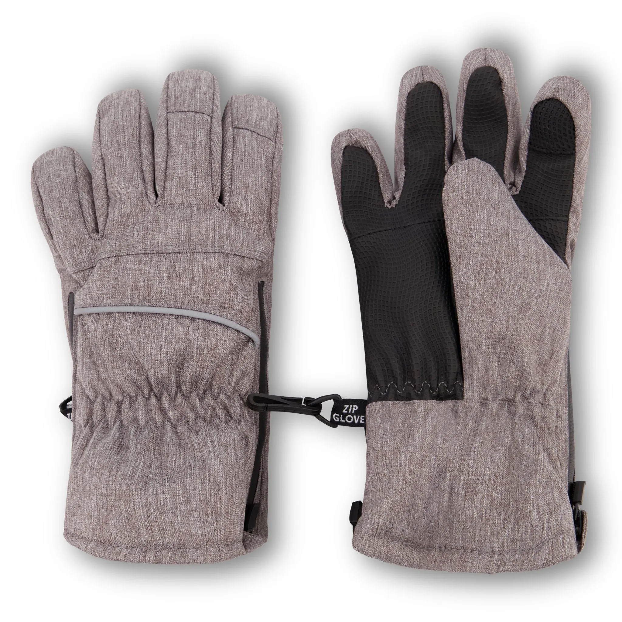 Winter & Ski Glove powered by ZIPGLOVE™ TECHNOLOGY | Grey