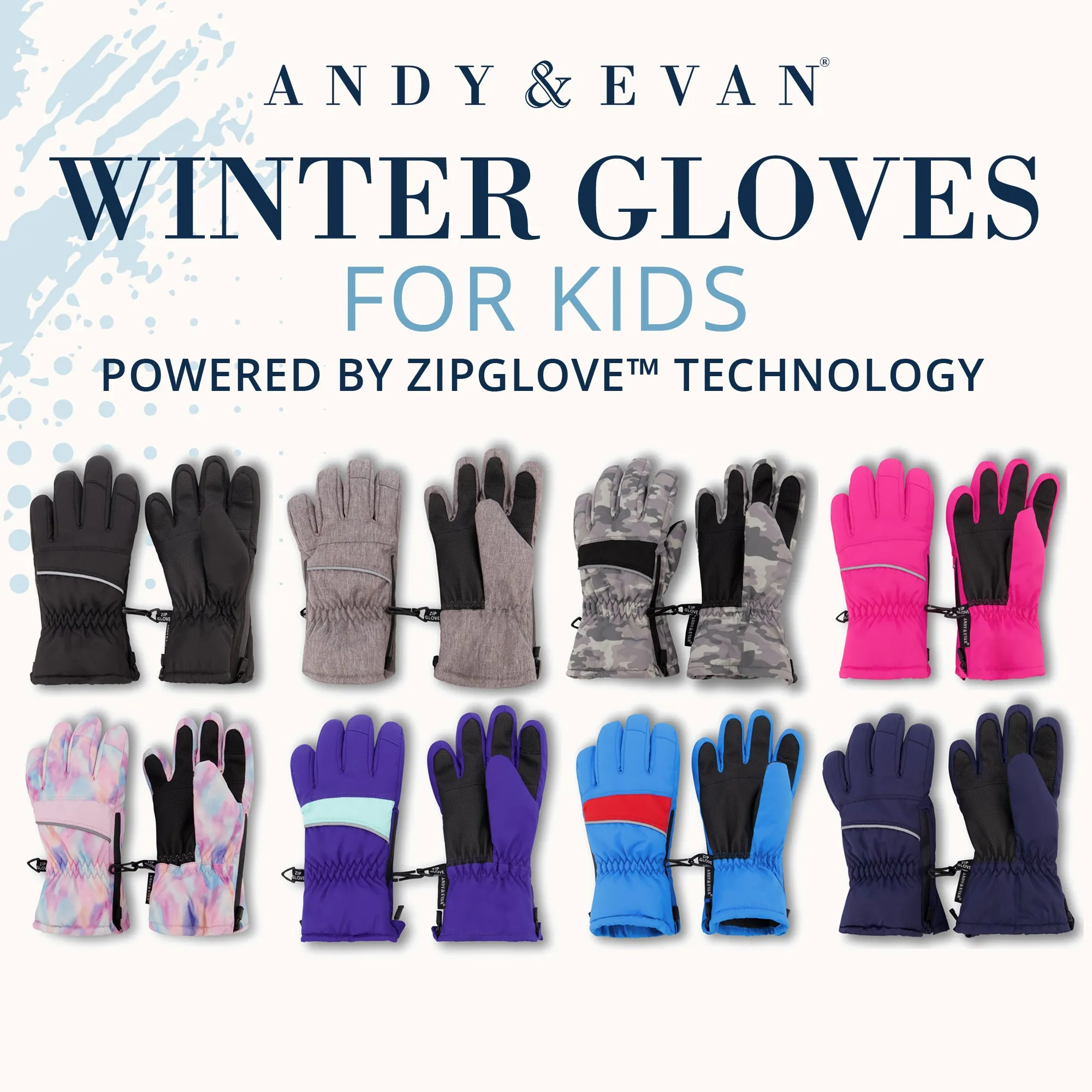 Winter & Ski Glove powered by ZIPGLOVE™ TECHNOLOGY | Grey
