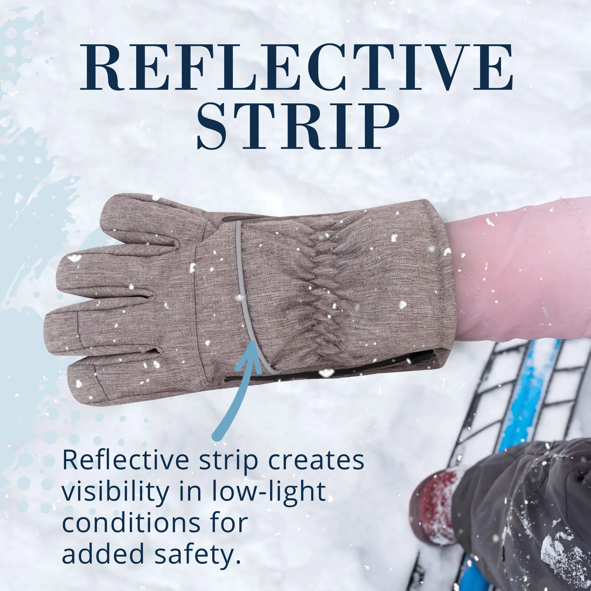 Winter & Ski Glove powered by ZIPGLOVE™ TECHNOLOGY | Grey